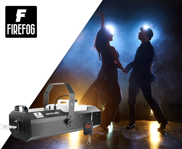 Firefog Master 3000 røgmaskine 3000 W med DMX og fjernbetjening