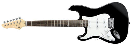 VGS RC-100 elguitar, Black, venstrehånd