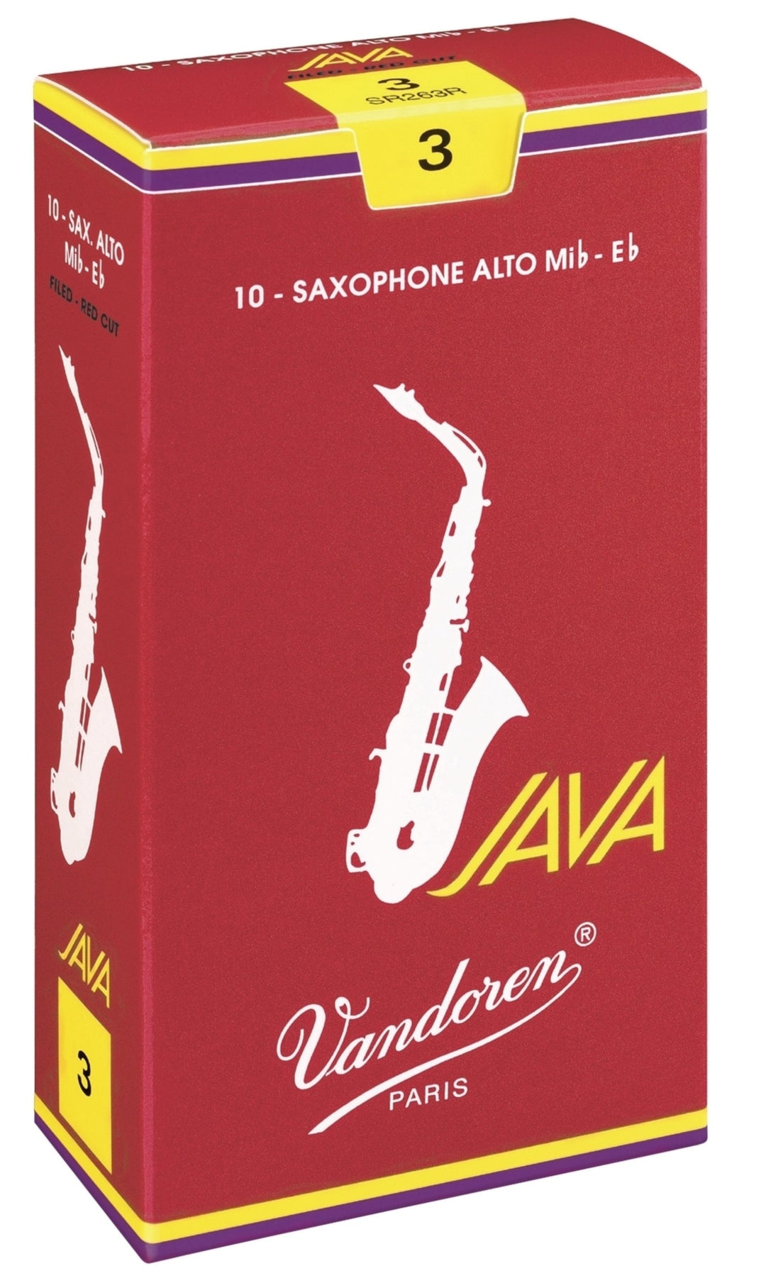 Vandoren Reeds Alto Saxophone Java Filed Red - 3 1/2
