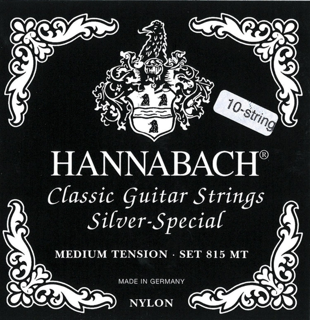 Hannabach Strings for classic guitar Serie 815 For 8/10 string guitar / medium tenion Silver special - Set 8-string medium (81508ZMT)