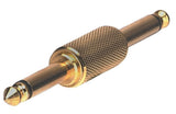 GEWA jackadapter 6,3 mm mono, han til han, forgyldt