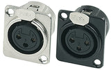 GEWA XLR-hunbøsning til fast installation, sort