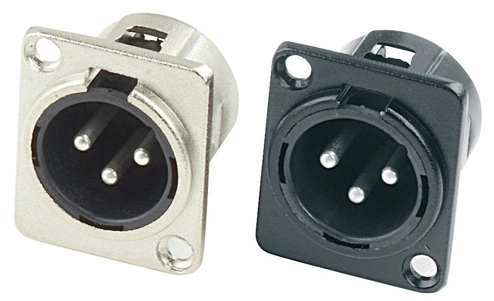GEWA XLR-hanbøsning til fast installation, sort