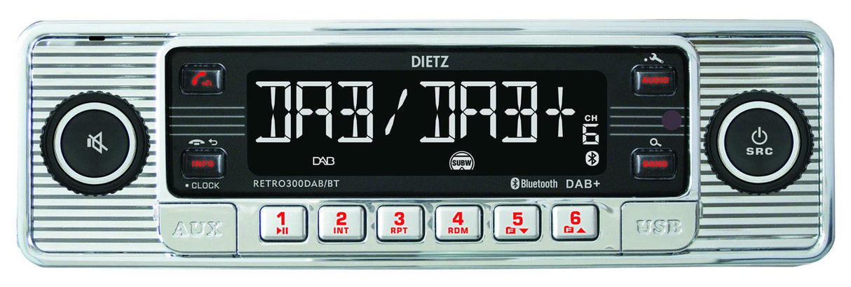 Retro Radio - DAB +, Bluetooth og USB, Sølv