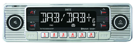 Retro Radio - DAB +, Bluetooth og USB, Sølv