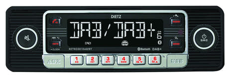 Retro Radio - DAB +, Bluetooth og USB, Sort