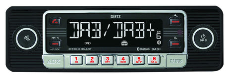 Retro Radio - DAB +, Bluetooth og USB, Sort