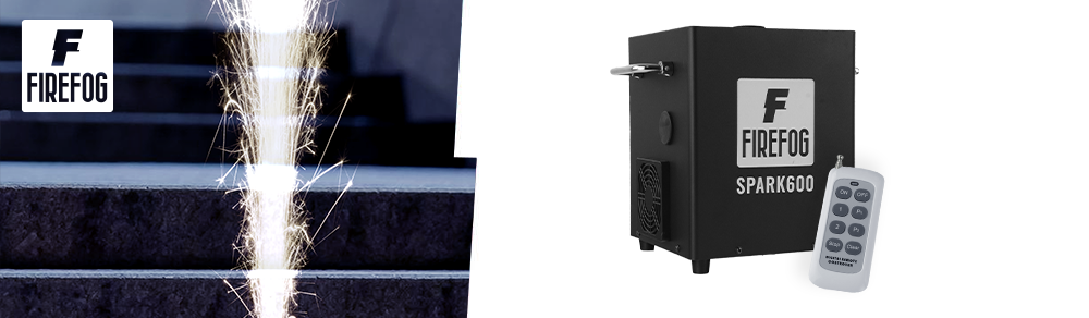 Firefog SPARK600 gnistmaskine med kolde gnister og DMX