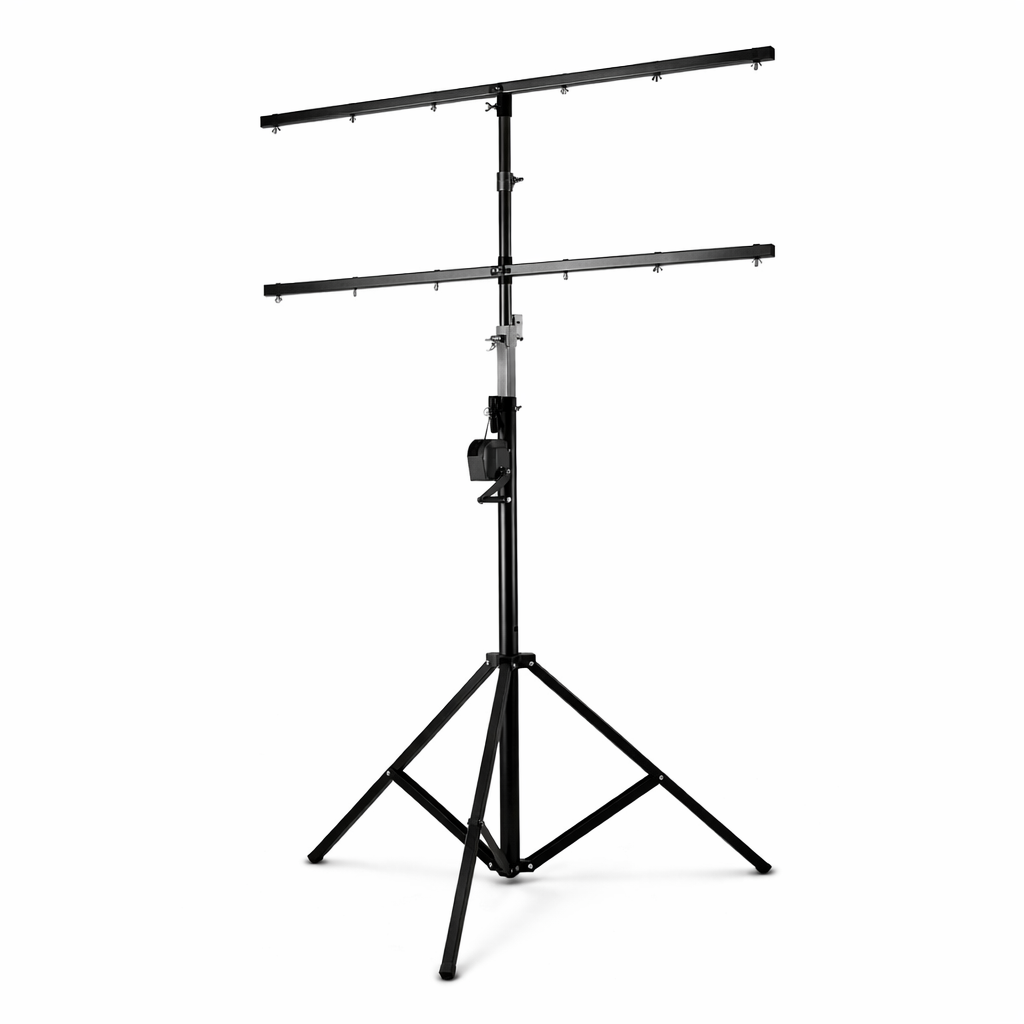 Hardman LS4 wind-up lysstativ med dobbelt tværstang, 1,7 til 4,3 m