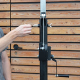 Hardman LS4 wind-up lysstativ med dobbelt tværstang, 1,7 til 4,3 m