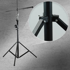 Hardman LS4 wind-up lysstativ med dobbelt tværstang, 1,7 til 4,3 m