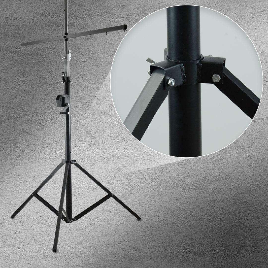 Hardman LS4 wind-up lysstativ med dobbelt tværstang, 1,7 til 4,3 m