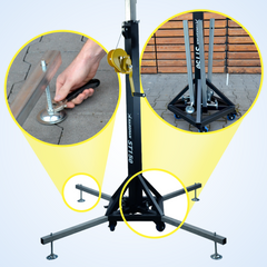 Hardman ST150 scenetårn med spil, 1,75 til 4,3 m, 150 kg