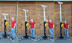 Hardman ST300 scenetårn med spil, 2 til 5,5 m, 300 kg