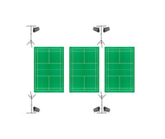 Natminton - komplet pakke for 3 baner