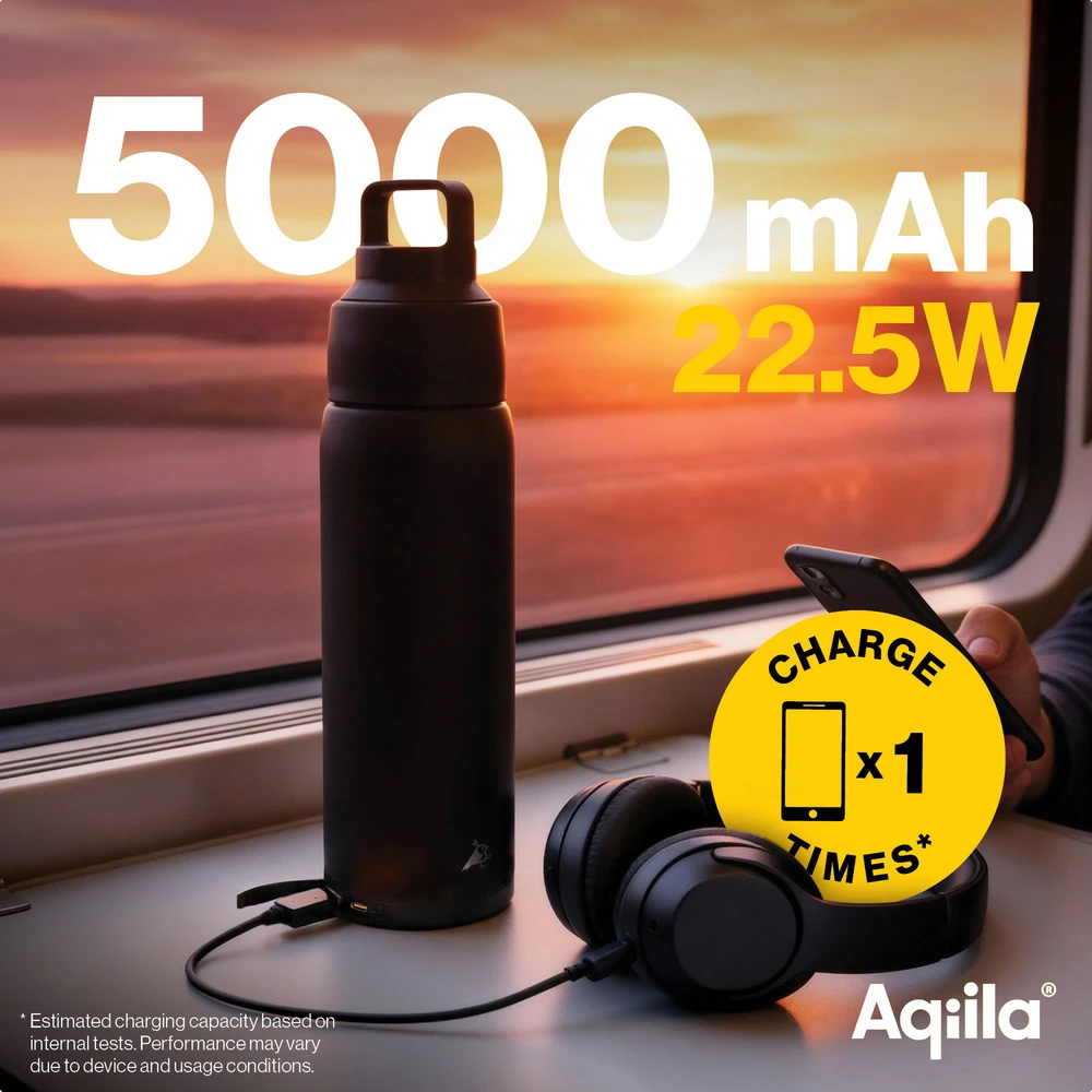 Aqiila Powerbottle BO5 With detachable powerbank