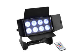 EUROLITE Set 4x Multiflood IP 8x10W RGBW Wash CRMX + Case