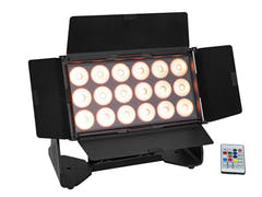 EUROLITE Set 4x AKKU Multiflood IP 18x10W RGBW Wash CRMX + Case with wheels