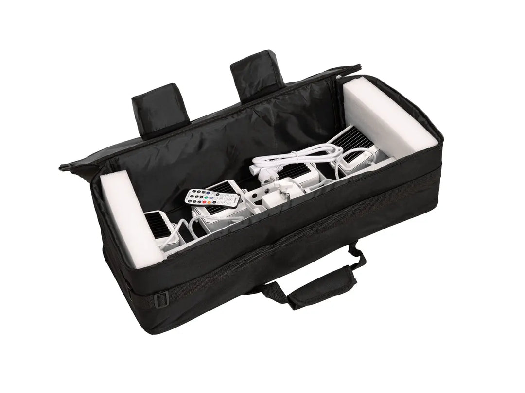 EUROLITE Set LED KLS-180 hvid + BS-2 EU højttalerstativer i hvid
