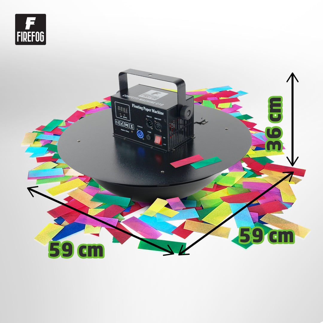 Firefog elektrisk konfettikanon 200 W med DMX og fjernbetjening