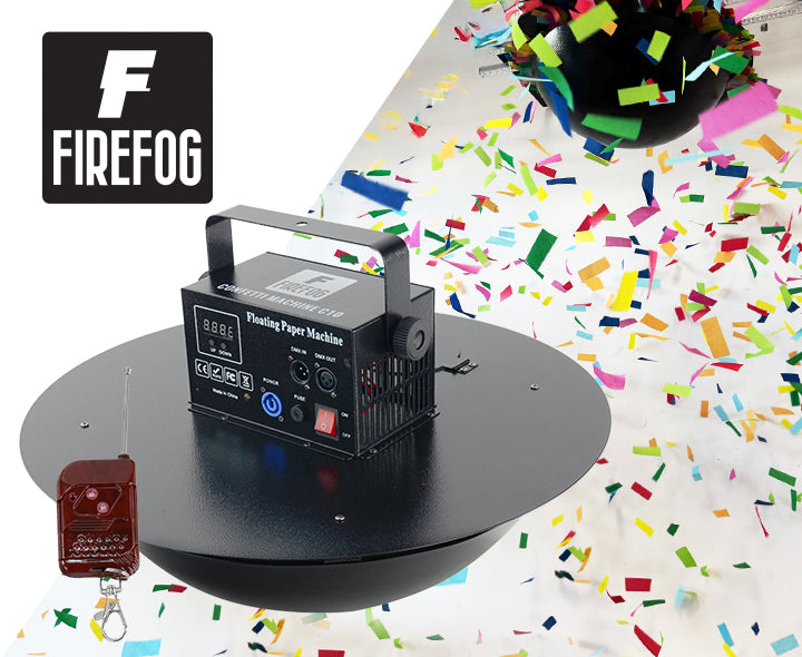 Firefog elektrisk konfettikanon 200 W med DMX og fjernbetjening
