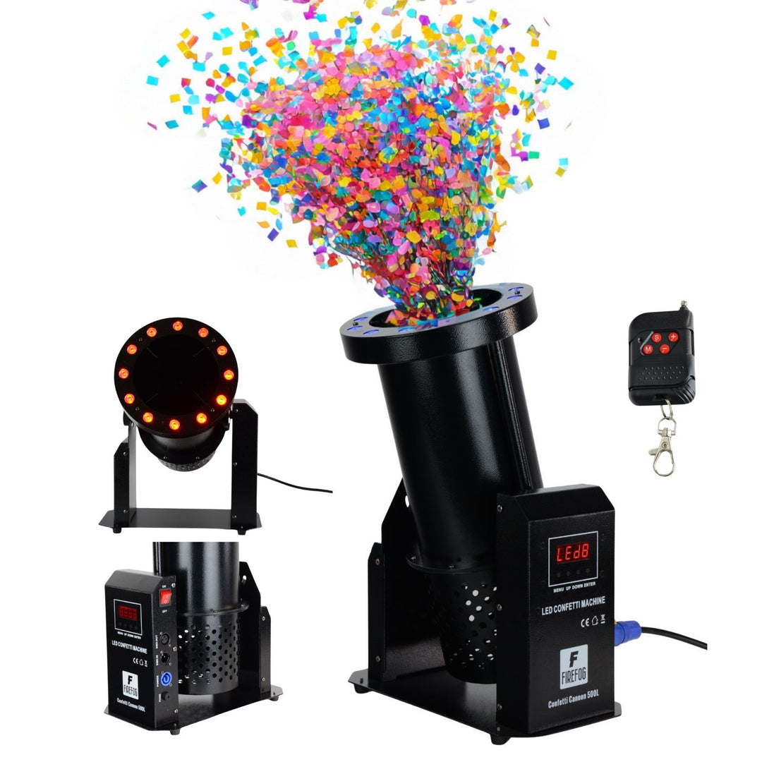 Firefog Confetti Cannon 500L konfettikanon med LED og DMX