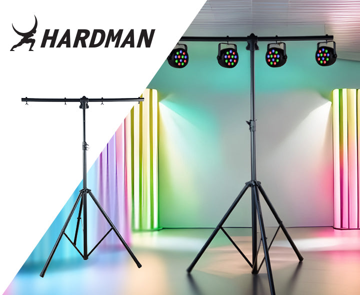 Hardman HLS2 lysstativ med T-bar, 2,5 m, 70 kg, sort