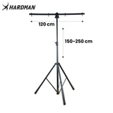 Hardman HLS2 lysstativ med T-bar, 2,5 m, 70 kg, sort