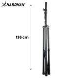 Hardman HLS2 lysstativ med T-bar, 2,5 m, 70 kg, sort