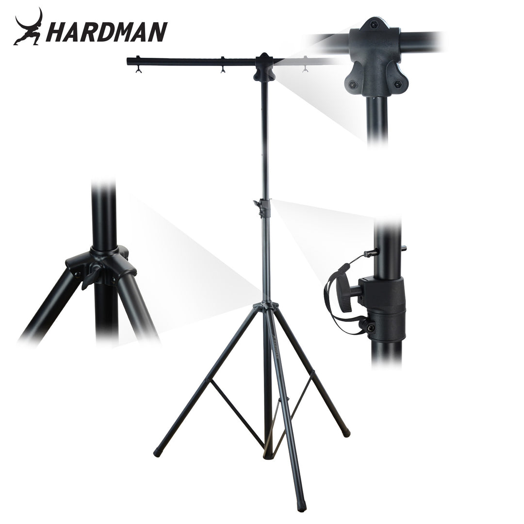 Hardman HLS2 lysstativ med T-bar, 2,5 m, 70 kg, sort
