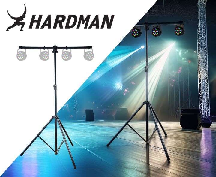 Hardman HLS3 lysstativ med T-bar og automatisk stift, 2,5m