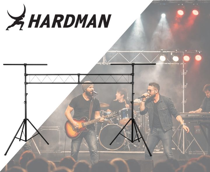 Hardman SDLS1 lysbro på stativer, 3,5 m høj og 3 m bred