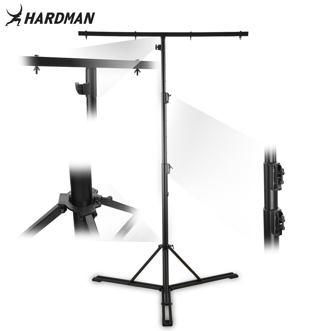 Hardman HLS13 lysstativ med T-bar og taske, 3 m, 70 kg