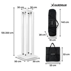 Hardman PTS24W totem, hvid, 135-250 cm