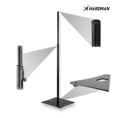 Hardman HLK980-PRO søjlestativ med tung stålbase, 1,3 til 2 m