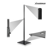 Hardman HLK980-PRO søjlestativ med tung stålbase, 1,3 til 2 m