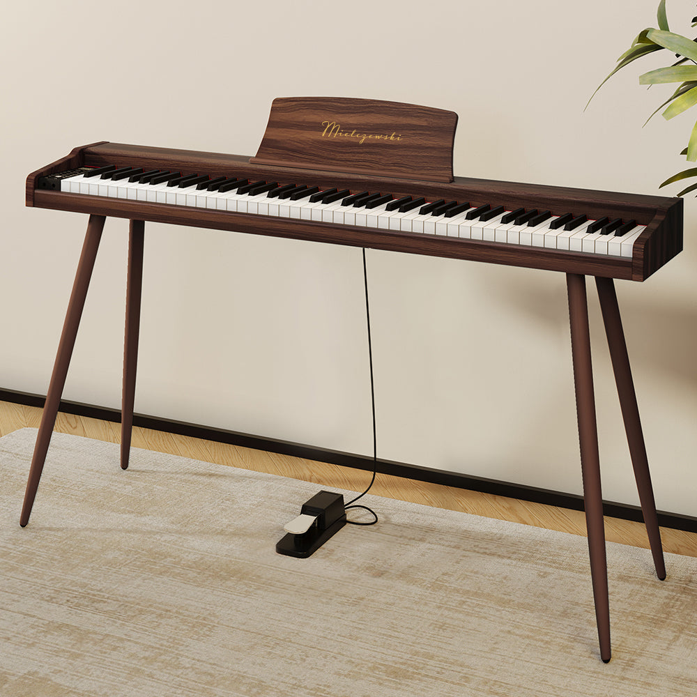 Mielczewski digitalpiano med metalben, brun