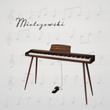 Mielczewski digitalpiano med metalben, brun