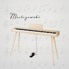 Mielczewski digitalpiano med metalben, beige