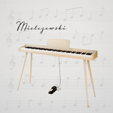 Mielczewski digitalpiano med metalben, beige