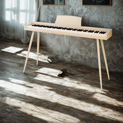 Mielczewski digitalpiano med metalben, beige
