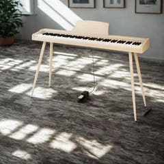 Mielczewski digitalpiano med metalben, beige