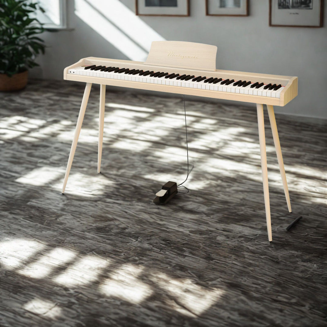 Mielczewski digitalpiano med metalben, beige