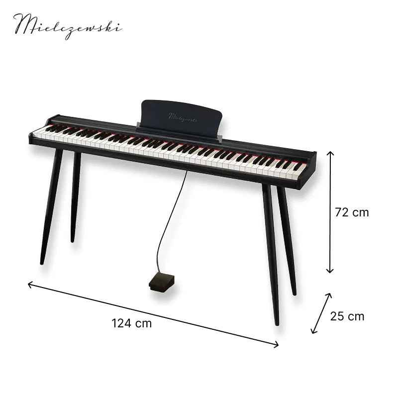 Mielczewski Canzonetta digitalpiano med ben, sort