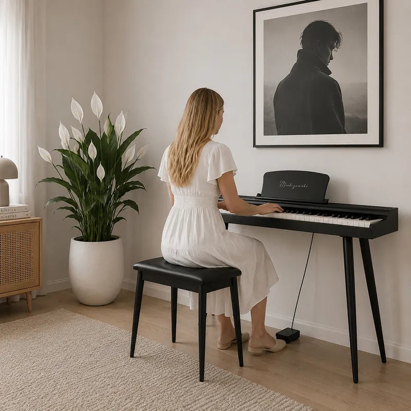Mielczewski Canzonetta digitalpiano med ben, sort
