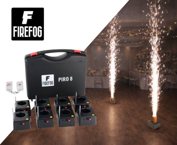 Firefog Piro 8 fjernantændelsessæt til gnistfontæner, 8 kanaler