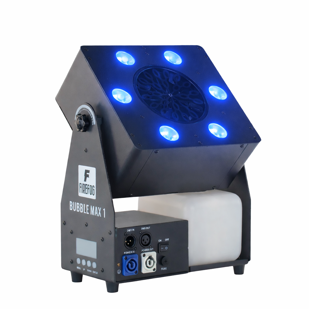 Firefog Bubble Max 1 boblemaskine med LED, DMX og fjernbetjening