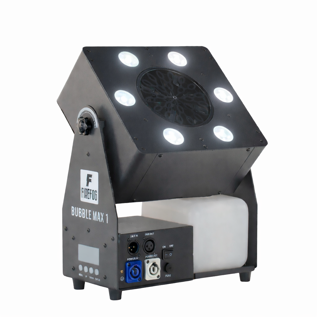 Firefog Bubble Max 1 boblemaskine med LED, DMX og fjernbetjening