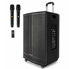 Audioport V15 transportabel aktiv højttaler 500 W med 2 mikrofoner