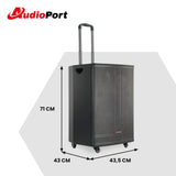 Audioport V15 transportabel aktiv højttaler 500 W med 2 mikrofoner